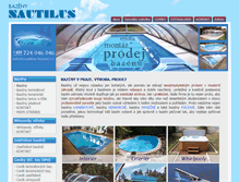 Tablet Screenshot of nautilus-bazeny.cz
